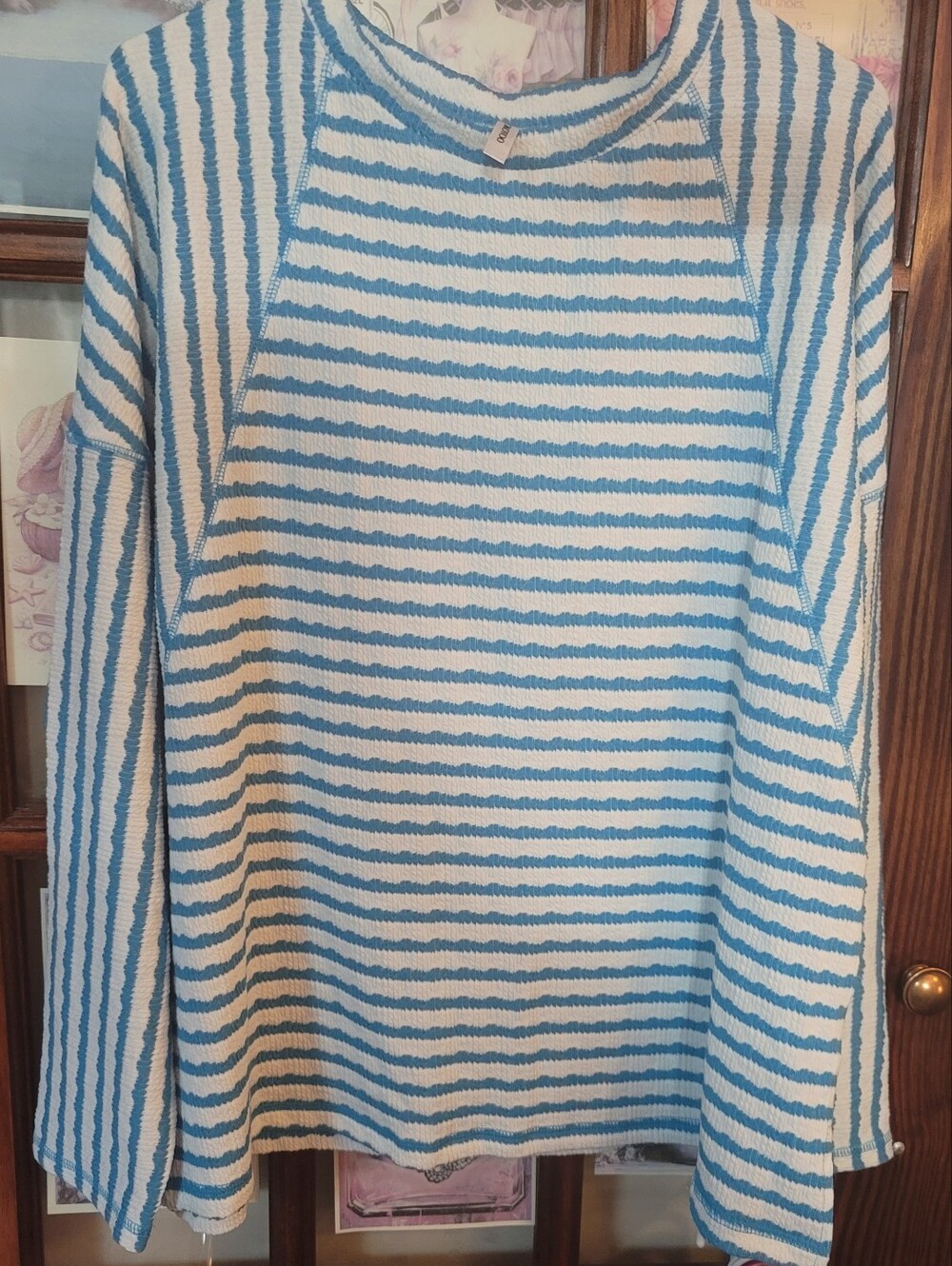 Striped Blue & White Women's Sweater